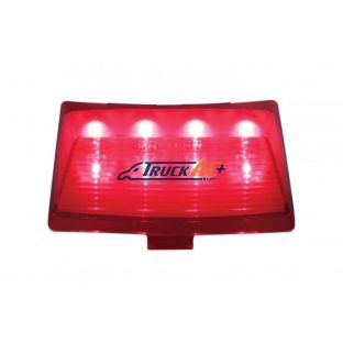 8 LED Fender Tip Light For Harley Motorcycle- Red LED/Red Lens - United Pacific 37204