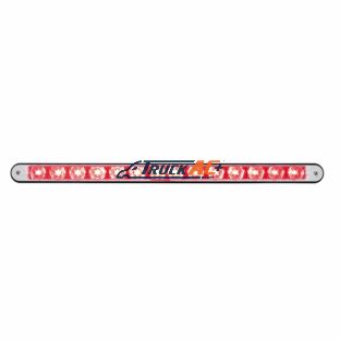 14 LED 12" Light Bar With Black Housing - Red LED/Clear Lens - United Pacific 36487