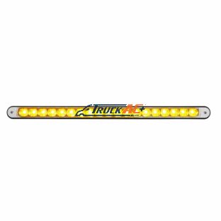 19 LED 12" Reflector Light Bar With Black Housing - Amber LED/Clear Lens - United Pacific 36490