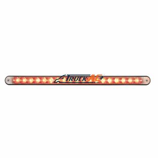 19 LED 12" Reflector Light Bar With Black Housing - Red LED/Clear Lens - United Pacific 36491