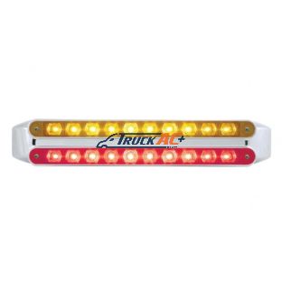 Dual 10 LED 9" Light Bars - Amber & Red LED/Amber & Red Lens - United Pacific 37328