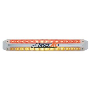 Dual 14 LED 12" Light Bars - Amber & Red LED/Clear Lens - United Pacific 37670