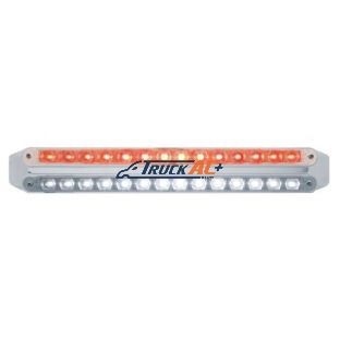 Dual 14 LED 12" Light Bars - Red & White LED/Clear Lens - United Pacific 37674