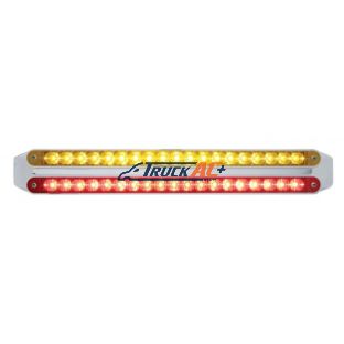 Dual 19 LED 12" Reflector Light Bars - Amber & Red LED/Amber & Red Lens - United Pacific 37682