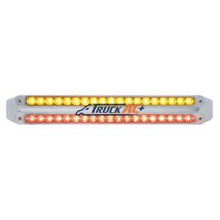 Dual 19 LED 12" Reflector Light Bars - Amber & Red LED/Clear Lens - United Pacific 37683