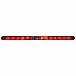 14 LED 12" Sequential Light Bar Only - Red LED/Red Lens - United Pacific 37897B