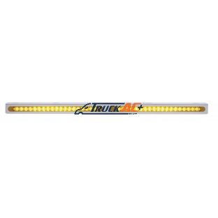 25-5/16" Stainless Light Bracket With 2X 19 LED 12" Light Bars - Amber LED/Amber Lens - United Pacific 37932