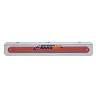 9-3/4" Stainless Light Bracket With 10 LED 9" Light Bar - Red LED/Red Lens - United Pacific 20762