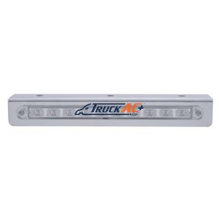 9-3/4" Stainless Light Bracket With 10 LED 9" Light Bar - Amber LED/Clear Lens - United Pacific 20763