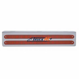 12-3/4" Stainless Light Bracket With 2X 14 LED 12" Light Bars - Red LED/Red Lens - United Pacific 20777