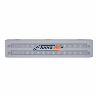 12-3/4" Stainless Light Bracket With 2X 14 LED 12" Light Bars - Amber LED/Clear Lens - United Pacific 20778