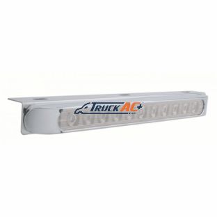 17-5/16" Stainless Light Bracket With 11 LED 17" Light Bar & Bezel - Red LED/Clear Lens - United Pacific 20908