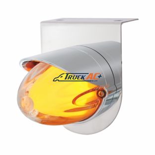 SS Bracket With 9 LED Dual Function GloLight Watermelon Grakon 1000 Light & Visor -Amber LED/ Clear Lens - United Pacific 34447