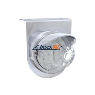 Stainless Light Bracket With 17 LED Watermelon Light & Visor - Amber LED/Clear Lens - United Pacific 37254