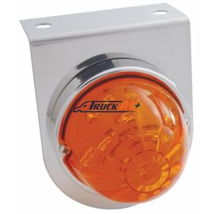 Stainless Light Bracket With 17 LED Watermelon Light - Amber LED/Dark Amber Lens - United Pacific 37312