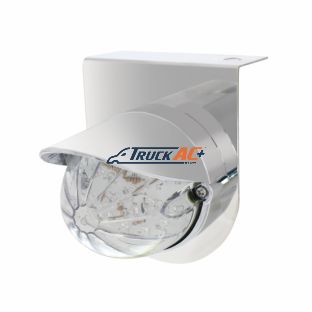 Stainless Light Bracket With 19 LED Bullet Style Grakon 1000 Light & Visor - Amber LED/Clear Lens - United Pacific 37455