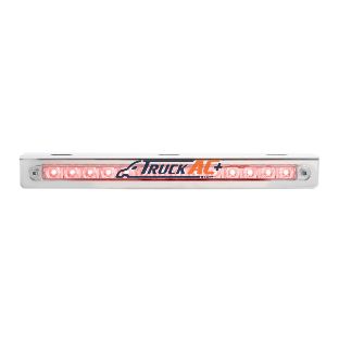 Stainless Light Bracket With 14 LED 12" Sequential Light Bar (Left to Right) - Red LED/Clear Lens - United Pacific 37517