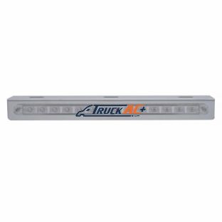 Stainless Light Bracket With 14 LED 12" Sequential Light Bar (Right to Left) - Red LED/Clear Lens - United Pacific 37521