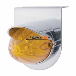 Stainless Light Bracket With 19 LED Watermelon Light & Visor - Amber LED/Amber Lens - United Pacific 37717