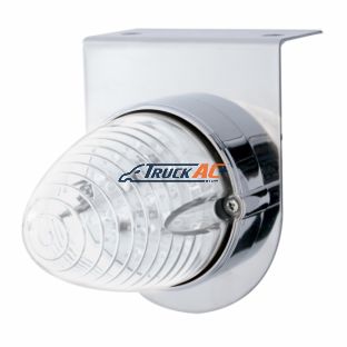 Stainless Light Bracket With 19 LED Beehive Light - Amber LED/Clear Lens - United Pacific 37884