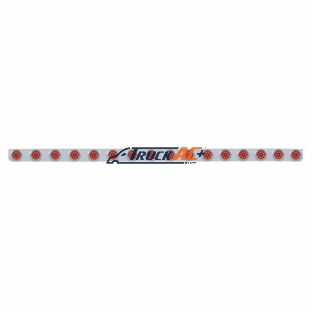 79-1/2" SS Bumper Light Bracket With 16X 9 LED 2" Reflector Lights & Visors -Red LED & Lens - United Pacific 62742