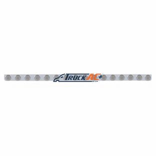 79-1/2" SS Bumper Light Bracket With 16X 9 LED 2" Reflector Lights & Visors -Red LED/Clear Lens - United Pacific 62743