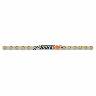 79-1/2" SS Bumper Light Bracket With 16X 9 LED 2" Beehive Lights & Visors -Amber LED & Lens - United Pacific 62748