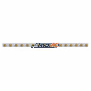 79-1/2" SS Bumper Light Bracket With 16X 9 LED 2" Reflector Lights & Bezels -Amber LED & Lens - United Pacific 62840