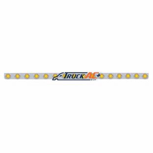 79-1/2" SS Bumper Light Bracket With 16X 9 LED 2" Beehive Lights & Bezels -Amber LED & Lens - United Pacific 62848