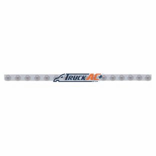 79-1/2" SS Bumper Light Bracket With 16X 9 LED 2" Beehive Lights & Bezels -Amber LED/Clear Lens - United Pacific 62849