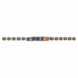 79-1/2" SS Bumper Light Bracket With 16X 9 LED 2" Reflector Light -Amber LED & Lens - United Pacific 62940