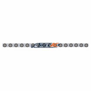 79-1/2" SS Bumper Light Bracket With 16X 9 LED 2" Reflector Light -Amber LED/Clear Lens - United Pacific 62941