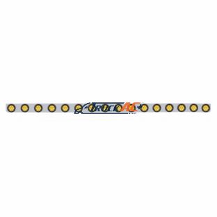 79-1/2" SS Bumper Light Bracket With 16X 7 LED 2" Reflector Light -Amber LED & Lens - United Pacific 62944