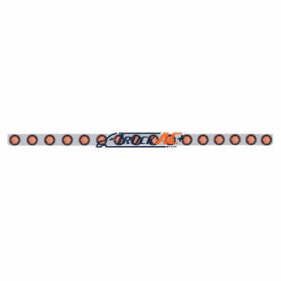 79-1/2" SS Bumper Light Bracket With 16X 7 LED 2" Reflector Light -Red LED & Lens - United Pacific 62946