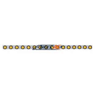 79-1/2" SS Bumper Light Bracket With 16X 9 LED 2" Beehive Light -Amber LED & Lens - United Pacific 62948