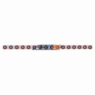 79-1/2" SS Bumper Light Bracket With 16X 9 LED 2" Beehive Light -Red LED & Lens - United Pacific 62950