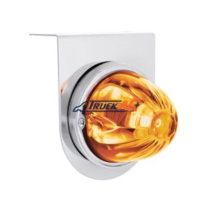 UltraBurst Glass Watermelon Light With Stainless Steel Light Bracket Kit-Amber LED/Clear Lens - United Pacific 35053