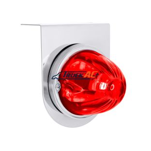 UltraBurst Glass Watermelon Light With Stainless Steel Light Bracket Kit-Red LED/Red Lens - United Pacific 35056