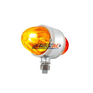 UltraBurst Chrome Double Face Glass Watermelon Light-Amber & Red LED/Clear Lens - United Pacific 35086
