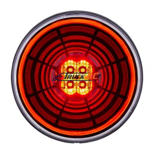 13 LED 4" Round Abyss Light (Stop, Turn & Tail) - Red LED/Clear Lens - United Pacific 36566