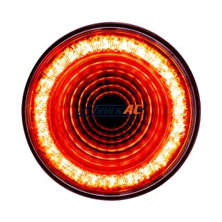 24 LED 4" Round Mirage Light (Stop, Turn & Tail) - Red LED/Clear Lens - United Pacific 36654