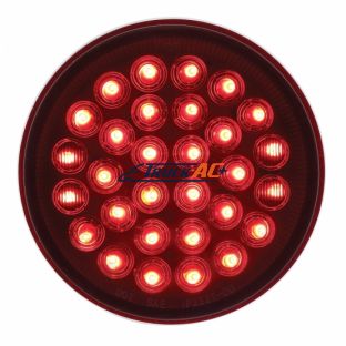 30 LED 4" Round Light (Stop, Turn & Tail) - Red LED/Red Lens - United Pacific 36832B