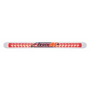 23 LED 17-1/4" Reflector Light Bar With Bezel (Stop, Turn & Tail) - Red LED/Red Lens - United Pacific 37511