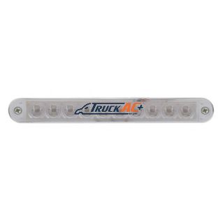 10 LED 6-1/2" Light Bar With Bezel (Stop, Turn & Tail) - Red LED/Clear Lens - United Pacific 37640