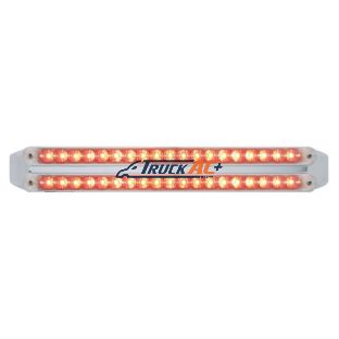 Dual 19 LED 12" Reflector Light Bars (Stop, Turn & Tail) - Red LED/Clear Lens - United Pacific 37681
