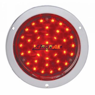 40 LED 4" Round Flange Mount Deep-Dish Light (Stop, Turn & Tail) - Red LED/Red Lens - United Pacific 38062