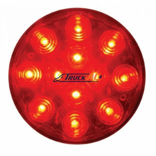 12 LED 4" Round Light (Stop, Turn & Tail) - Red LED/Red Lens - United Pacific 38112