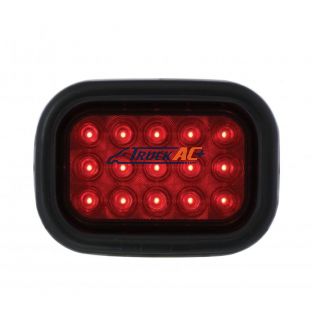 15 LED Rectangular Light Kit (Stop, Turn & Tail) - Red LED/Red Lens - United Pacific 38747BRK