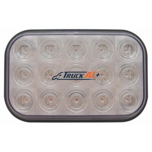 15 LED Rectangular Light (Stop, Turn & Tail) - Red LED/Clear Lens - United Pacific 38749