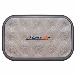 15 LED Rectangular Light (Stop, Turn & Tail) - Red LED/Clear Lens - United Pacific 38749B